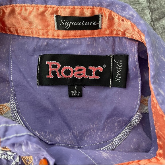 Roar Signature Button Down Long Sleeve Western Shirt, Sz S - Picture 11 of 16